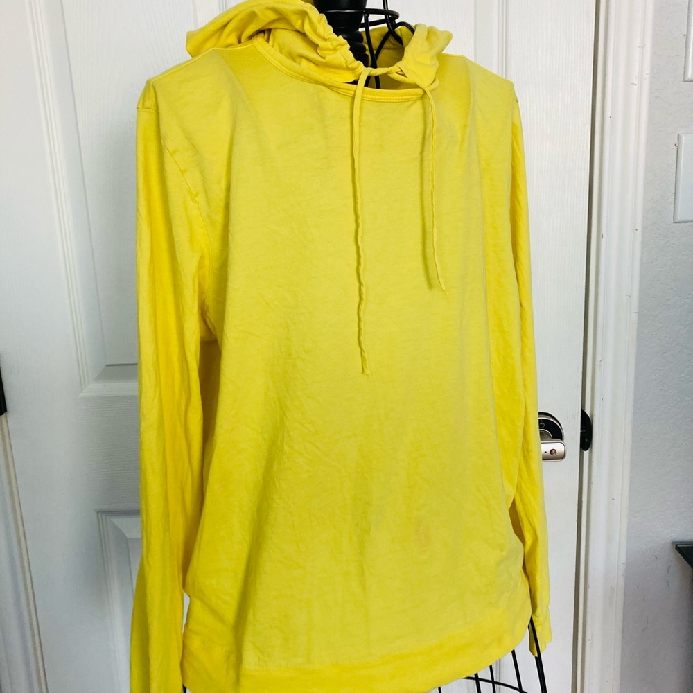 Theory Yellow Hoodie Pullover Light Weight